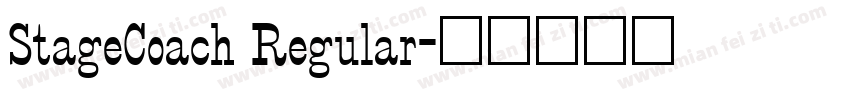 StageCoach Regular字体转换